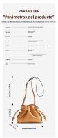 Bolso bandolera tipo cubo de cuero genuino de alta calidad con cordón ajustable y suave, hecho de cuero vacuno arrugado de nuevo estilo. - details 3