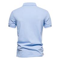 Marca AIOPEON, Polos 100% de algodón para hombre, Polos informales de manga corta de Color sólido para hombre, nueva ropa de verano para hombre - details 3