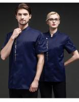 Chaqueta de Chef de manga corta, uniforme de Chef de Hotel, ropa de trabajo de Pizza transpirable, Catering, restaurante, cocina, panadería, ropa de Chef negra, nuevo - details 9
