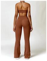 Conjunto de Yoga para Mujeres 2 Piezas Traje de Gimnasio Ropa Deportiva Sujetador de Cintura Alta Pantalones Cortos Leggings de Yoga Material de Nylon Adecuado para Primavera/Verano - details 7