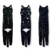 Toallas de mano de gato divertidas para decoración de baño, toalla de gato para Decoración de cocina, lindas toallas de cara colgantes, súper absorbentes suaves A + B - details 7