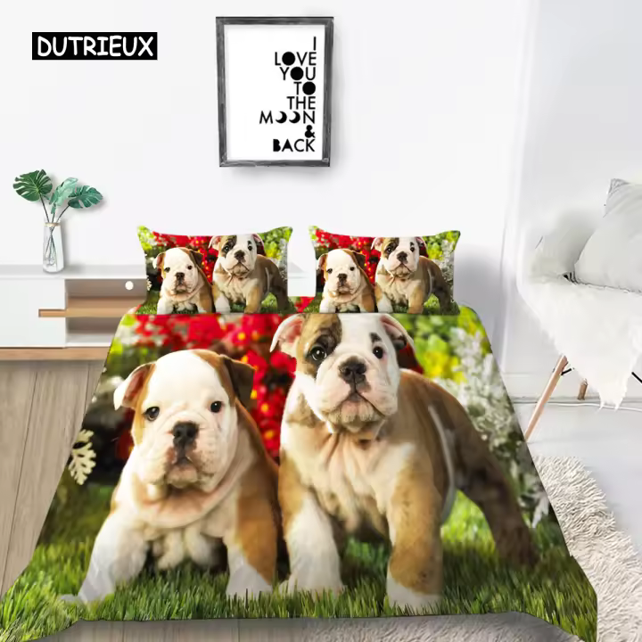 Conjunto de Cama para Perros 3D Funda de Edredón de Moda para Mascotas - 1