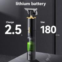 Kemei-cortadora de pelo inalámbrica para hombre, cortadora eléctrica multifuncional, recargable por USB, pantalla LCD - details 2