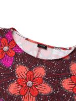 VONDA-Vestido largo de fiesta de verano para mujer, Vestidos largos bohemios, vestido veraniego estampado Vintage, bata holgada informal con cuello redondo de gran tamaño 2025 - details 7