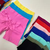 Pantalones cortos de yoga con banda baja acanalada, pantalones cortos de yoga sin costuras, pantalones cortos de entrenamiento para gimnasio, pantalones cortos elásticos para correr, ropa de fitness - details 5