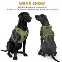 Arnés táctico sin tirones para perro, chaleco MOLLE ajustable y transpirable, reflectante militar para perros medianos y grandes - details 1