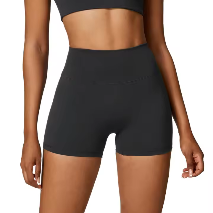 Pantalones cortos deportivos para mujer, mallas para Yoga, pantalones cortos para correr, a prueba de sentadillas, cintura alta, pantalones cortos ajustados para Fitness, pantalones cortos de entrenamiento con realce para ciclismo y gimnasio - 1