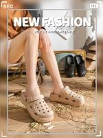 Zuecos de mujer 2024, novedad, sandalias de plataforma gruesa, cómodas pantuflas de moda, sandalias de playa de verano - details 1