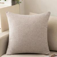 Funda de almohada de algodón y lino para sala de estar, cojín de sofá de color sólido, estilo escandinavo ins, funda de almohada de cintura de invierno - details 7