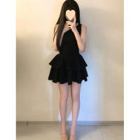 Pequeño estilo negro Hepburn, pastel de cumpleaños de alta gama, vestido francés sin mangas, nuevo estilo de verano para mujer - details 5