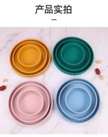Plato de cena redondo de silicona para exteriores de estilo nórdico de 15cm, juego de calidad alimentaria, horno microondas, bandeja para hornear calentable, cuenco de alimentación para mascotas - details 13
