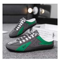 Zapatos planos de conducción de fondo suave de moda para hombre, zapatos casuales de primavera y verano con diseño de gorro, estilo de caminata de medio arrastre, sin cordones - details 18