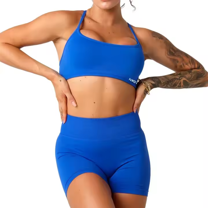 NVGTN-Sujetador deportivo dinámico sin espalda para mujer, ropa interior deportiva de LICRA sin costuras, elástica, transpirable, mejora del pecho, ocio - 1