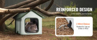 SucceBuy Casa elevada para gatos con calefacción, temperatura ajustable y temporizador, tela Oxford 600D, verde (pequeño) - details 4