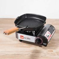 Sartén de fondo plano a rayas plegable para el hogar al aire libre, estufa de inducción de Gas antiadherente especial para freír carne - details 0