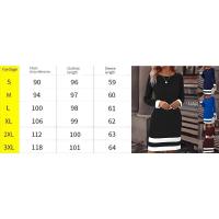 Nuevo suéter de punto con cuello de lunares Otoño Invierno con cintura y mangas largas para mujer, vestido cónico de manga larga. - details 0
