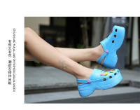 Zapatillas de verano para mujer, sandalias de playa con plataforma gruesa para exteriores, cuñas antideslizantes para interiores, zuecos de moda para mujer, toboganes de talla grande 35-42 - details 8