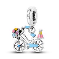 Colgante de plata 925 para mujer, abalorio con diseño de flores, compatible con pulsera y collar Original, joyería fina - details 0