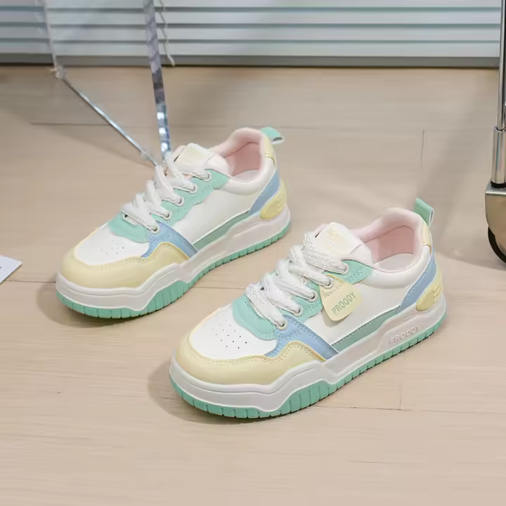 Primavera zapatos blancos nueva plataforma de aumento de las mujeres zapatos de tablero deportivo zapatos casuales mujeres YDJ07 - 1
