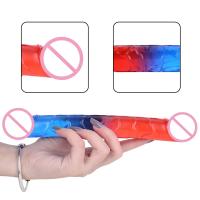 Doble Terminado Realista Dildo Endoso Flexible de Gradiente para Bióloga Anal Butt Plug - details 6