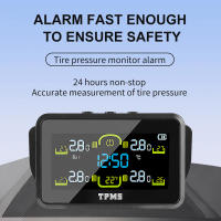 Sistema de monitoreo de neumáticos con 4 sensores externos T14-1 advertencia de temperatura ahorro de combustible Monitor de presión de neumáticos de coche TPMS Solar - details 4