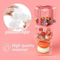 Cajas de plástico transparente para regalos, embalaje de Pvc para dulces, recuerdo de boda, 50 piezas - details 3