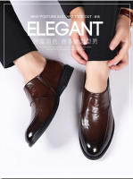 La primera capa de cuero de vaca de los hombres zapatos casuales de cuero formales de negocios zapatos de los hombres antideslizantes. - details 3