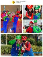 Espectáculo de disfraces de Halloween cosplay trajes para adultos y niños, Mario super mario, espectáculo infantil de padres e hijos - details 11