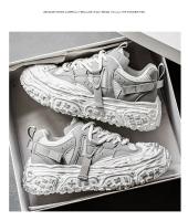Hombres 2025 primavera y verano nueva malla de moda transpirable deportes ligeros suela suave papá popular versátil zapatos casuales. - details 9
