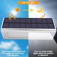 Luz Solar impermeable para exteriores, lámpara de iluminación con Sensor de movimiento, Radar de aluminio, 1100LM, 48LED, para pared, seguridad, Patio, valla, porche - details 3