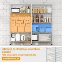 Estantería de Almacenamiento de 4 Niveles de Metal Ajustable en Altura para Cocina y Despensa - details 30