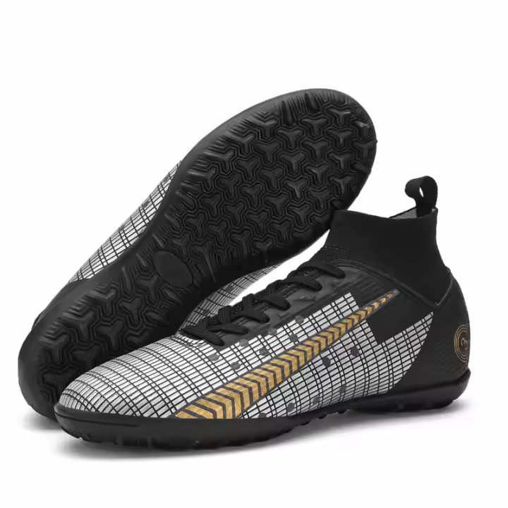 Zapatos de fútbol de entrenamiento para césped con uñas rotas largas y transpirables de caña alta para hombres y mujeres - 1
