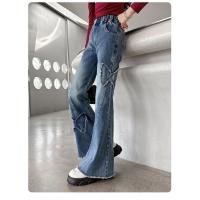 Pantalones Vaqueros para Niñas Primavera 2024 Nuevos Pantalones Acampados para Niños Medianos y Grandes Moda de Ocio Casual para Primavera y Otoño - details 17