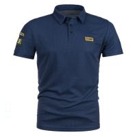 Camisas Polo Para Hombre Coreanas De Color Sólido Casual Manga Corta Cuello En V Moda De Calle 5XL Antideslizante - details 17