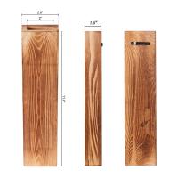 Paquete de 2 maceteros de pared de madera, macetero colgante de madera para flores secas y plantas verdes artificiales, florero de bolsillo de madera - details 4