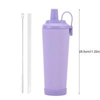 Drinkware Vaso aislado de 830 ml con mango magnético Taza térmica de gran capacidad a prueba de fugas con pajita Botella de agua aislada Milktea - details 0