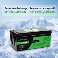 LiFePO4-Batería de litio de 200Ah, 12V, BMS, 10000 + bicicleta autocaravana, Tiendas de barcos - details 5