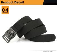 Nuevo estilo Cinturón informal de punto para hombre Diseño innovador de desmontaje rápido, cinturón táctico con hebilla de aleación, estilo informal para exteriores, desplazamientos, informal - details 7