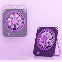 Ventilador portátil recargable por USB, diseño de escritorio y montaje en pared, fuerte volumen de aire con 3 niveles de ajuste, funcionamiento silencioso, adecuado para oficina en casa, dormitorio y dormitorio, ¡un regalo de verano ideal! dormitorio y do - details 3