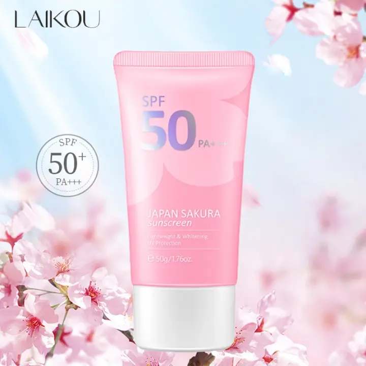 Crema protectora solar Sakura, bloqueador solar Facial Spf50, loción de aislamiento de Gel, crema blanqueadora, crema hidratante Facial, ilumina - 1