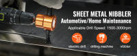 SucceBuy Herramienta cortadora de hoja de doble cabezal, accesorio de taladro eléctrico para corte de metal - details 0