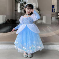 Vestido de princesa Cenicienta para niña y niño, tutú de carnaval con lentejuelas, ropa de malla para regalo de cumpleaños - details 1