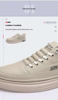 Zapatos deportivos informales para hombre, piel de vaca de capa superior, estilo de caminar moderno, suela de goma, modernos y versátiles para todas las estaciones. - details 5