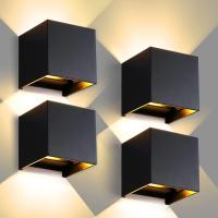 Aplique Pared Exterior, 12W Impermeable IP65 Lampara de pared Interior Exterior Luz Cálida 3000K 1000 lm Ángulo ajustable Lámpara Pared Blanco para Porche Salón Dormitorio - details 0