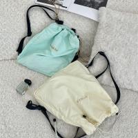 Mochila con cordón de nailon de estilo coreano, bolso deportivo ligero de nailon de Color fresco, bolso de viaje al aire libre Harajuku dulce para senderismo - details 11