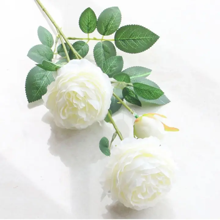 Florero de 5 cabezas, decoración de fiesta, peonía de seda, Hortensia de seda Artificial, adorno para el hogar y boda - 1