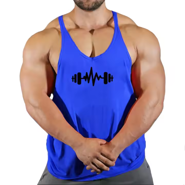 Chaleco Deportivo de Algodón para Hombres Top de Entrenamiento de Gimnasio Moda Deportiva - 1