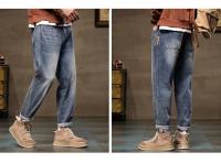 Jeans Holgados de Pierna Ancha de Alta Calidad Ropa de Calle para Hombres con Estilo Baggy - details 1