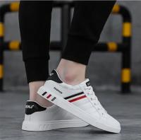 Zapatillas de deporte de moda para hombre, zapatos vulcanizados, planos y gruesos, cómodos, con plataforma para primavera y otoño, zapatos deportivos informales blancos - details 11