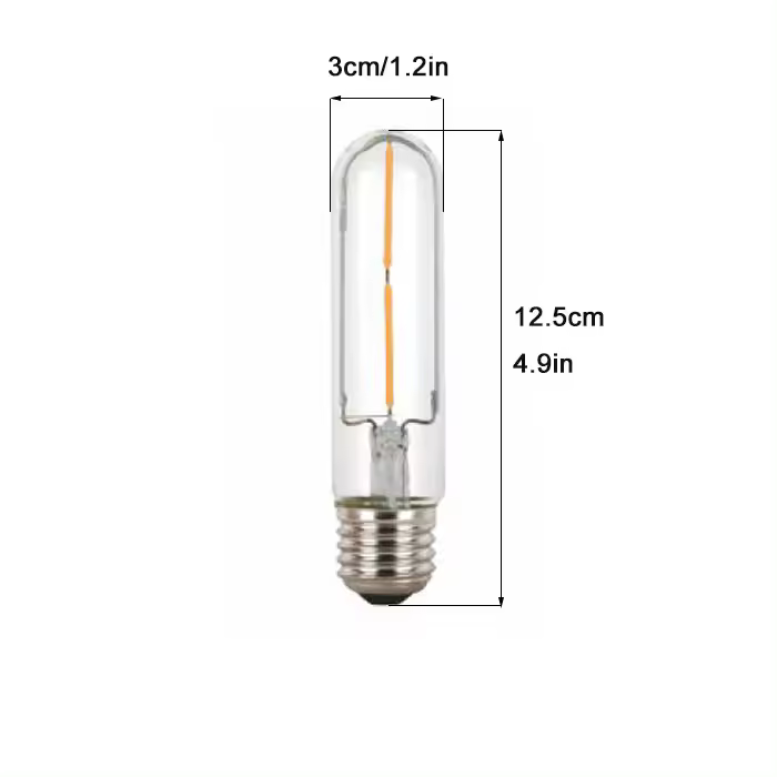 Bombilla de filamento LED T185, T225, T300, 2700K, 2W, 4W, 6W, led edison, tubo de ensayo largo, lámpara retro, bombilla LED vintage lineal - 1